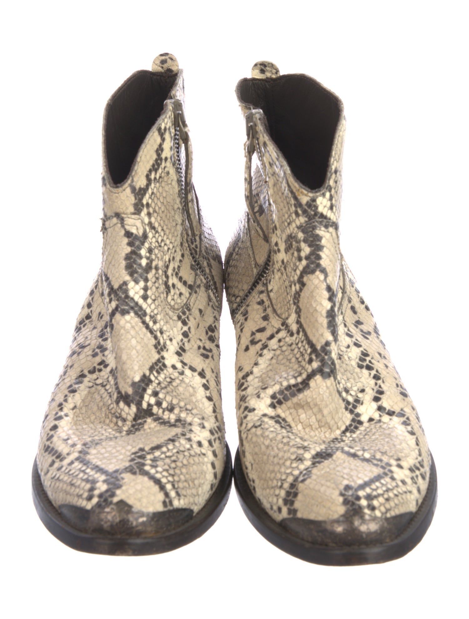 Golden Goose Python Animal Print Western Boots